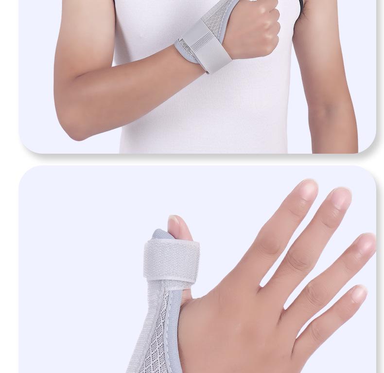 Thumb and Finger Fixation Strap for Hand Fracture and Sprain Rehabilitation.