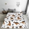 Warm Soft Blanket Travel German Shepherd Pattern Throw Blanket Puppy Pet Flannel Bedspread Couch Chair Novelty Sofa Bed Cover