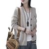 V-hals Cardigan Trui voor Dames Herfst en Winter Gebreide Jas voor Dames