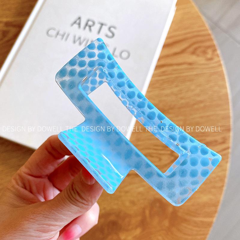 

Корейская Полка Гламурный Точечный Квадратный Зажим для Волос для Модных Женских Причесок Square Blue