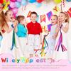6Pcs Multi-purpose Gymnastics Long Ribbon Rainbow Elastic Dance Ribbons  Dance Party