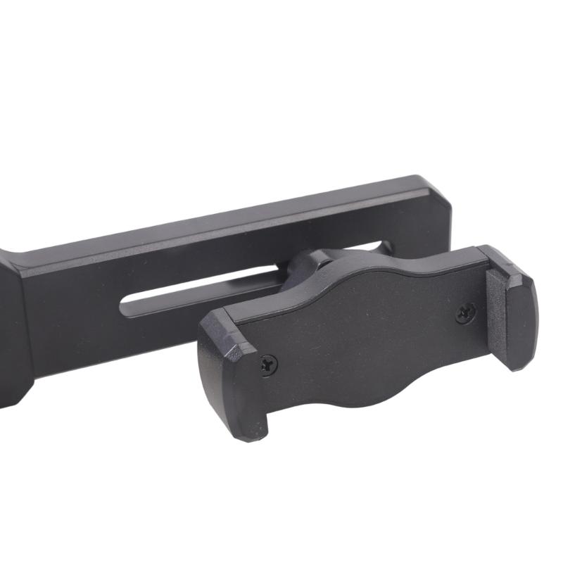Adjustable Bifunctional Smartphone Clip for Tripod Car Mount Desk Stand with 1/4 Female Screw 27cm Base Fit 4.7-7 Inch Devices