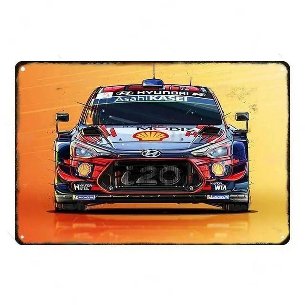 Kovová nástěnná cedule Bar v garáži, Dekorativní plaketa do interiéru auta 20x30cm