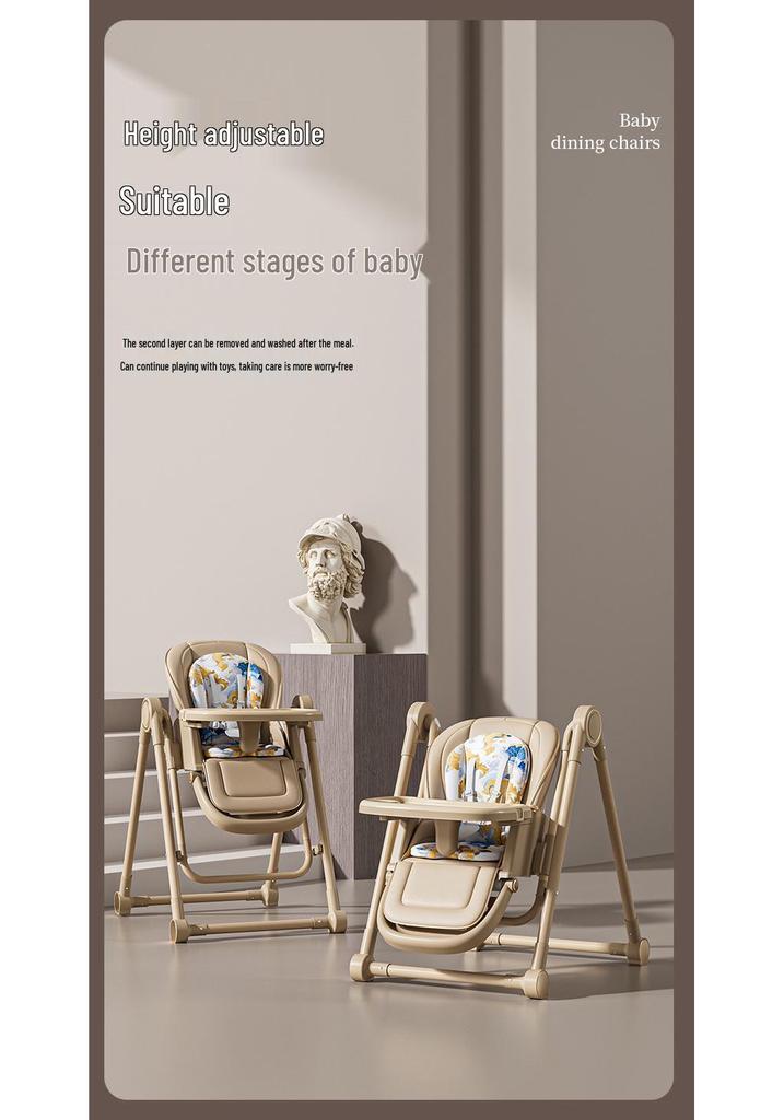Adjustable Foldable High Chair & Portable Infant Dining Seat