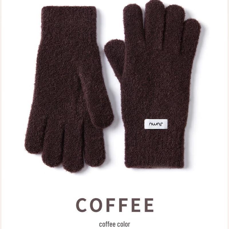 

JIUMU Женские теплые зимние вязаные перчатки One Size