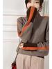 Women's Slimming Striped High Neck Long Sleeve Sweater, Petite Fit, Autumn/Winter 2025 European Style.