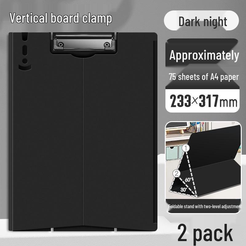 Durable A4 Vertical Clipboard with Writing Pad and Thickened Clips