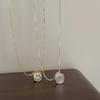 Fritillary Square Smiley Face Pendant Necklace Female Niche Unique Personality Fashion Sweet Temperament Versatile Neck Chain Collarbone Chain