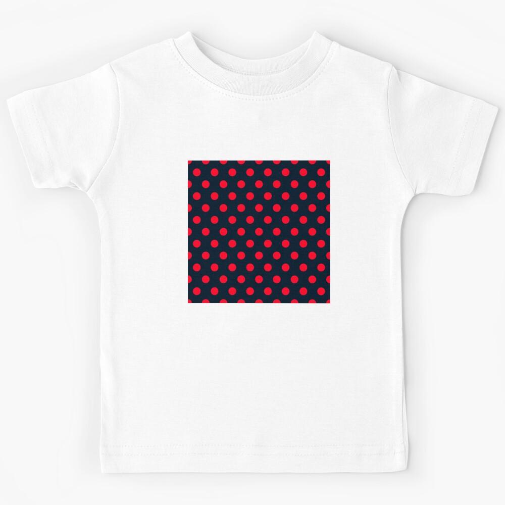 Red and Black Polka Dots Kids T-Shirt 110