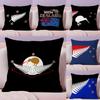 New Zealand Kiwi Flag Cushion Cover Plush Fabric Soft Double-Sided Printed Invisible Zipper Sofa Pillow Case Home Decor