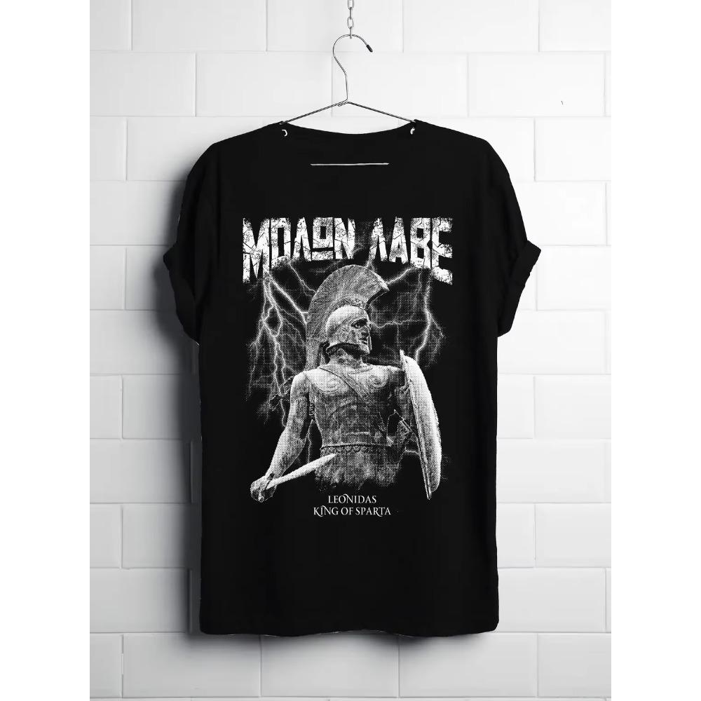 "Pojďte a vezměte si je" Leonidas král Sparty Molon Labe Tričko 100% bavlna O-výstřih Letní s krátkým rukávem Ležérní Pánské tričko