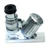 60x Eye Jeweler Loupe with LED UV Light Pocket Magnifying Glass Jeweler Magnifier Adjustable Focus Mini Microscope for Gem Coins