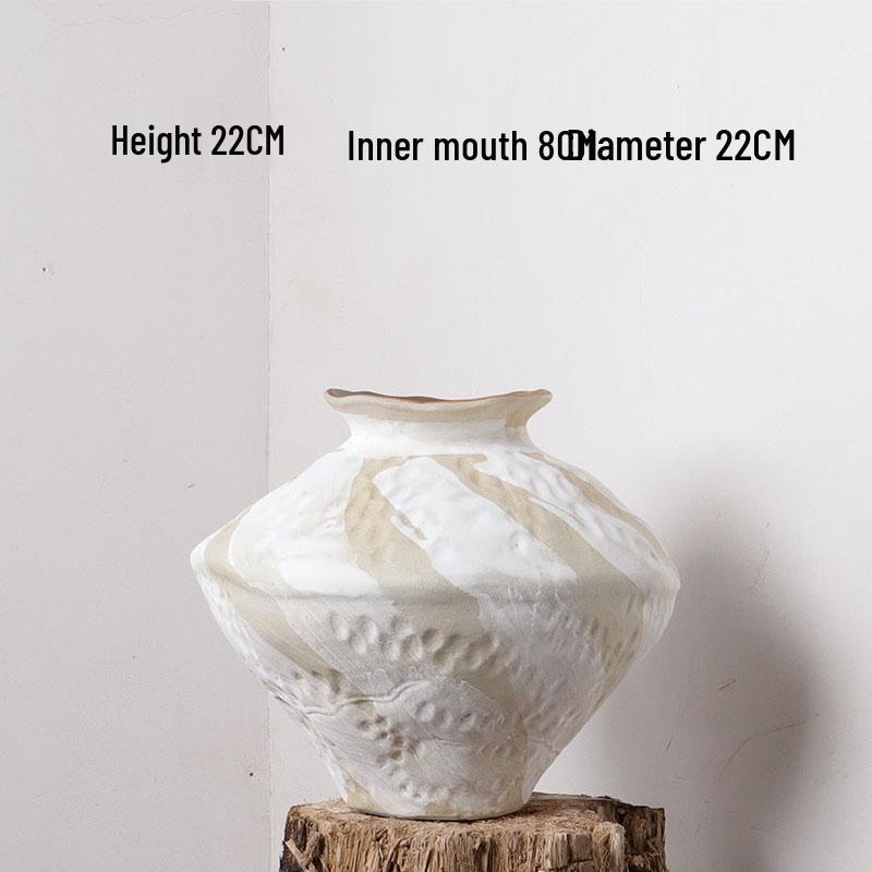 Modern Minimalist Ceramic Vase for Fresh or Dried Flowers – Ideal for Living Room, Dining Table, Entrance Hall, or TV Cabinet.