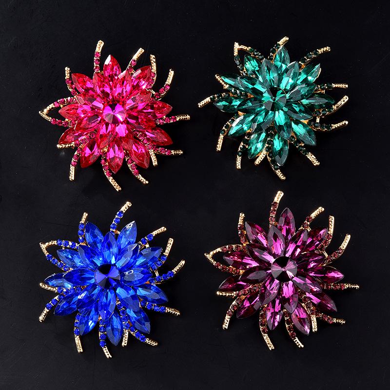 Meier Brooch: high-end, niche, bestselling glass rhinestone korean style alloy brooch, premium crystal