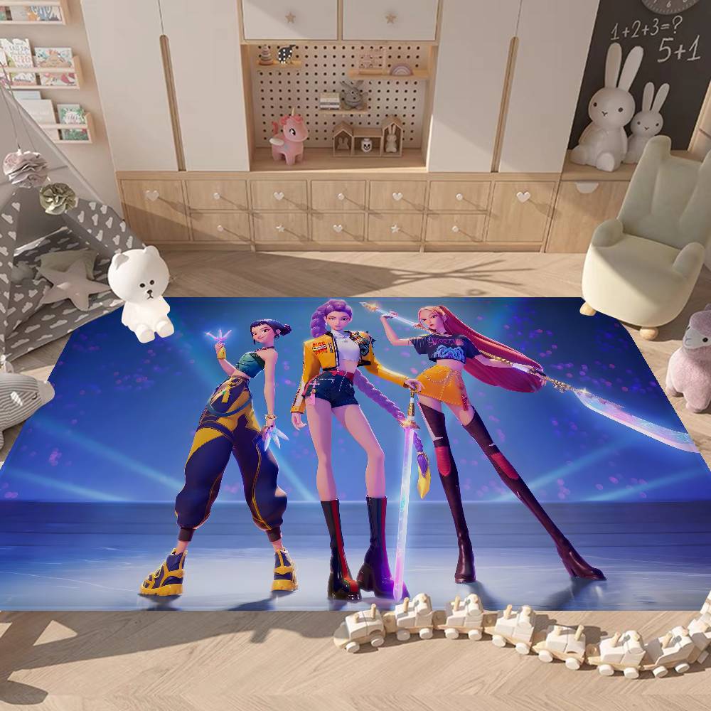 Movie Anime KPop D-demon H-hunters Room Mats Retro Multiple Choice Living Room Kitchen Rug Non-Slip Welcome Rug
