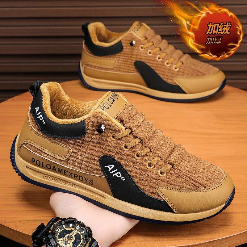 

Forrest Gump men s shoes winter velvet soft-soled sports casual shoes men s one-pedal corduroy two cotton shoes 2025 new 44
