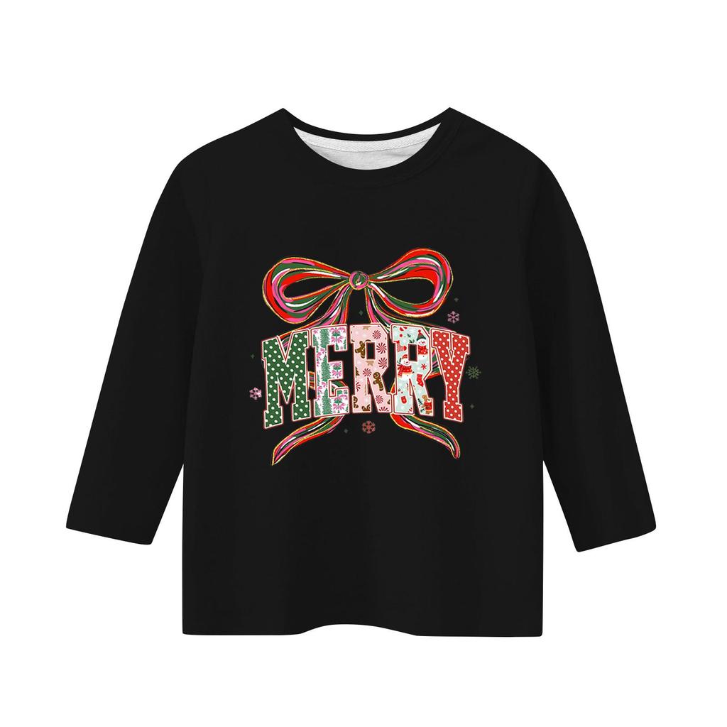 Children's 3/4 Sleeve Independence Day Printed Round Neck Casual T-shirt