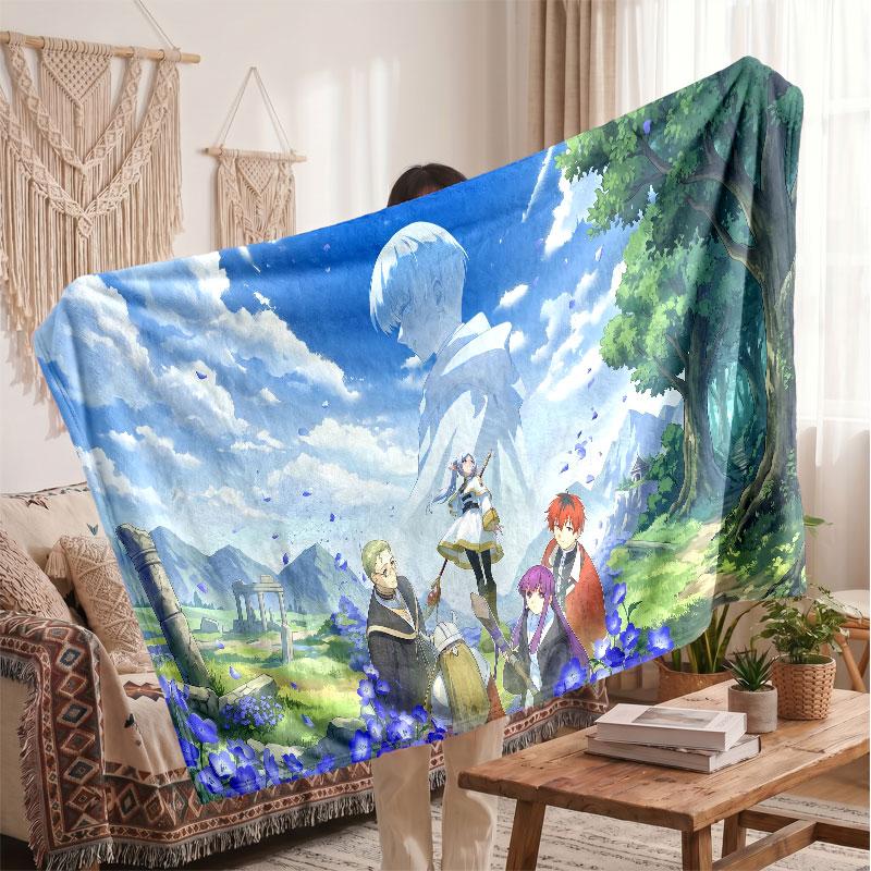 Warm Flannel BlanketFrieren Beyond Journey's End Soft Cozy Throw Blanket for Bedroom Couch