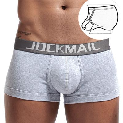 Boxer Intimo da uomo in cotone ispessito Boxer sportivo a vita bassa Tipo Sospensione in acciaio Pantaloni modellanti ad anello