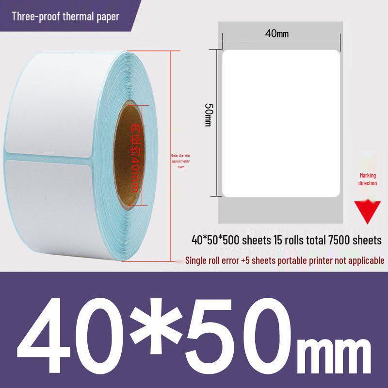 Thermal Self-Adhesive Barcode Print Labels for Logistics and Supermarket Scales (Sizes: 100 To 20)