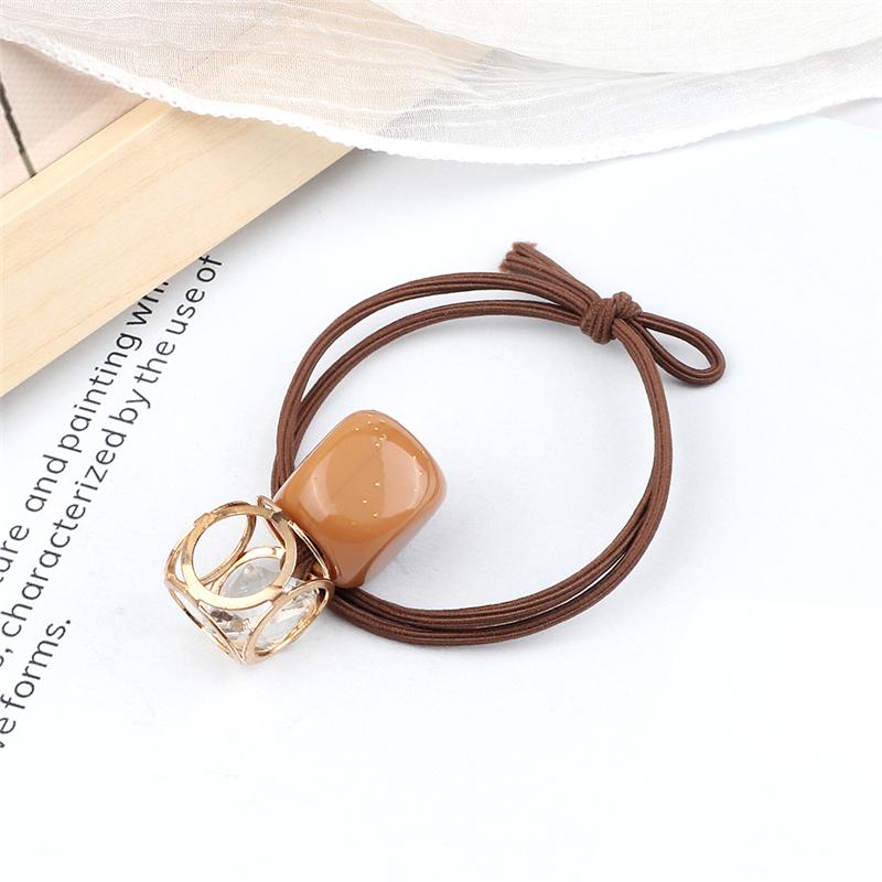 Korean Crystal Beads Headband Women Girls Hair Bands Fashion Elastic Scrunchies Hair Accessories Headwear Ponytail Holder Gifts