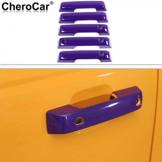 For Ford Bronco -2025 Exterior Door Handle Decoration Cover Trim Purple 5pcs
