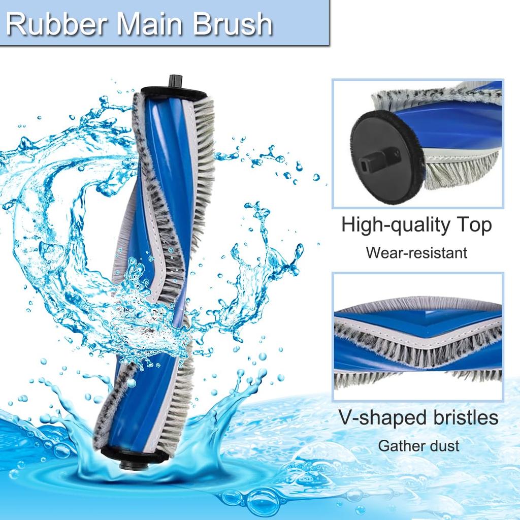 EATBALE Replacement Parts Compatible with Deebot N20 N20 Plus N20 Pro Plus Robot Vacuum Main Side HEPA Microfiber Mop Roller Edge and Accessory Kit /