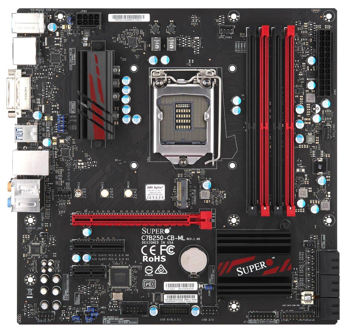 

SuperO Core Business Gaming Motherboard B250 MB3908 C7B250-CB-ML [Intel Express] MBD-C7B250-CB-ML-O