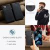 Für iPhone 13 mini Vintage Leder Flip Wallet Hülle mit RFID-blockierendem Kartenschlitz, Mattes Retro Folio Cover für Damen Herren (4 Farben)