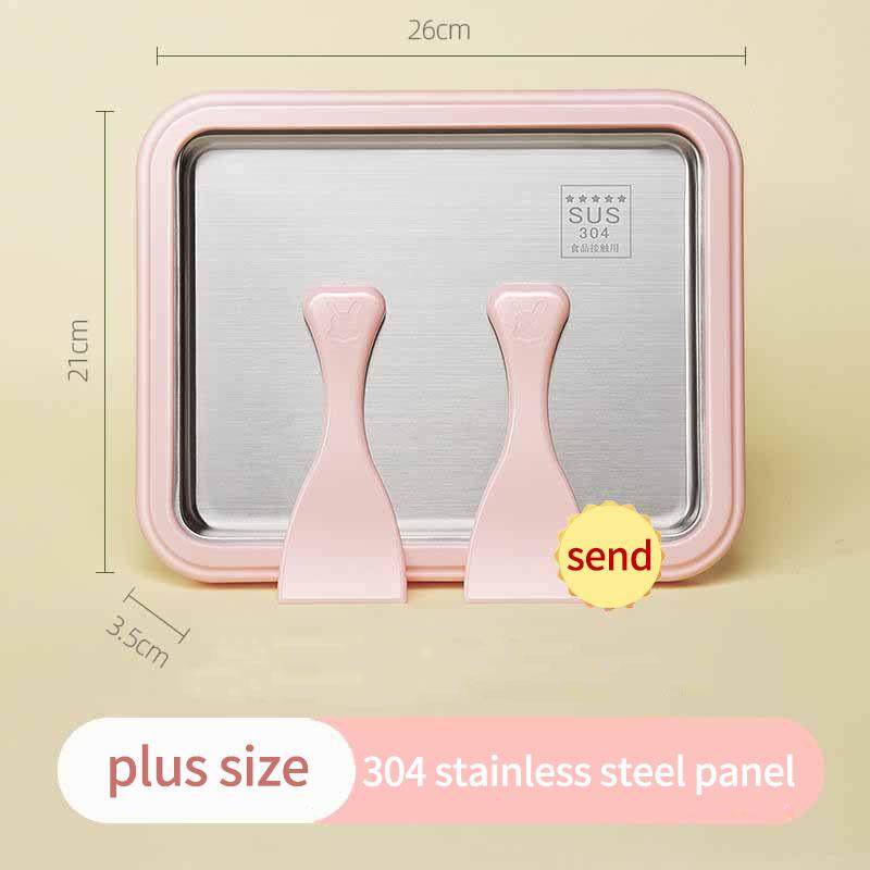 Domácí výrobník rolované zmrzliny Malý dětský domácí jogurtový pudink Nerezová pánev na smaženou ledovou zmrzlinu Stroj na smaženou ledovou zmrzlinu