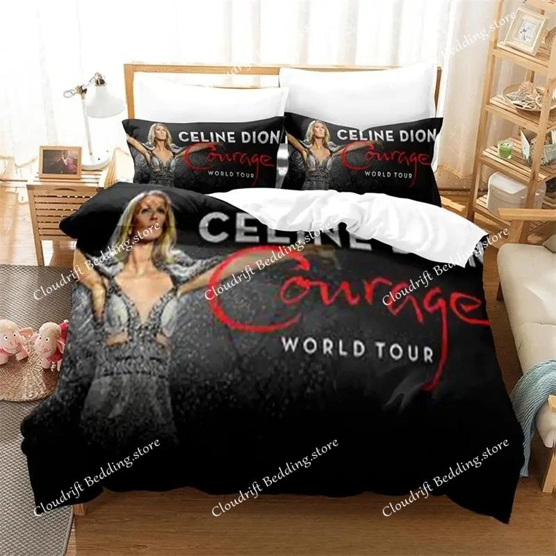 Rapper Sängerin C-CelineS Dion Bettwäsche-Set Sängerin C-Celine Dion Bettbezug Kissenbezug Für Erwachsenen Jungen Mädchen Schlafzimmer Dekoration963