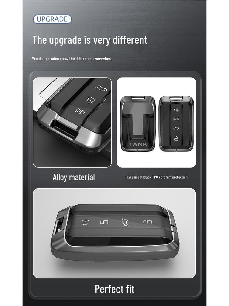 Tank 300 Key Cover Set: New Shell and Buckle Wrap for Wey Tank 300 Keys