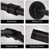 92.5x26.5cm Iron Pipe Clothes Rack Wall Mounted Heavy Duty Garment Hanging Bar Laundry Room Hanging Rod