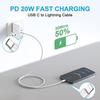 Chargeur USB C - E.F.CONNECTION - 20W - Câble 1M - Charge rapide - Compatible iPhone 12/13