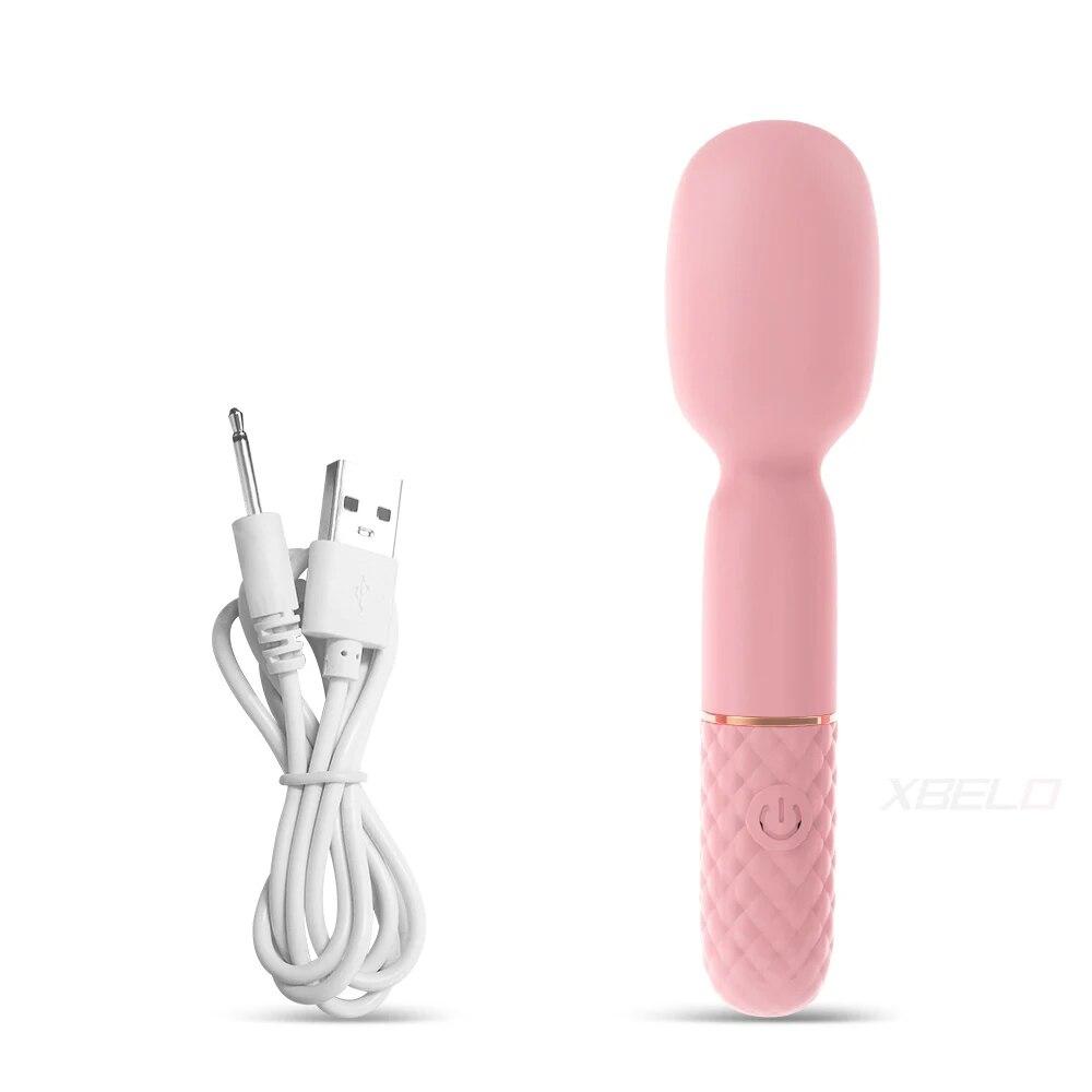 Mini Powerful Magic-Wand AV Vibrator Female 10 Modes Nipple Clitoris Stimulator Massager Erotic Adults Goods Sex Toys for Women