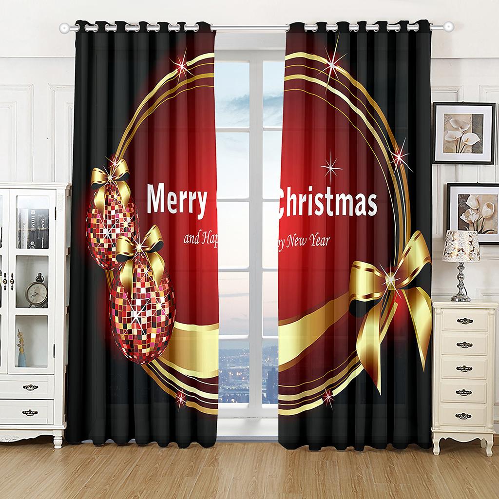 Vánoční okenní závěsy Dekor pro domácnost Ložnice Kuchyň Obývací pokoj Vánoční ozdoba Vánoční dárky Navidad Natal Nový rok