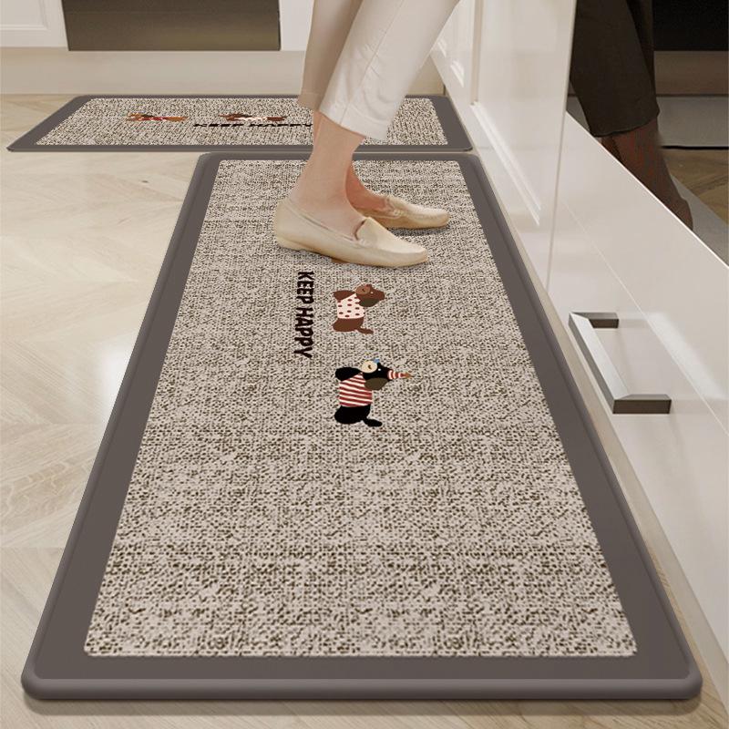Kitchen floor mat, absorbent, oil-absorbing, non-slip, simple, cuttable, easy-to-clean diatomaceous earth mat.