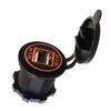 5V 2.1A doble USB-porter LED-skjerm Bilmotorsykkeltelefonladerkontaktadapter
