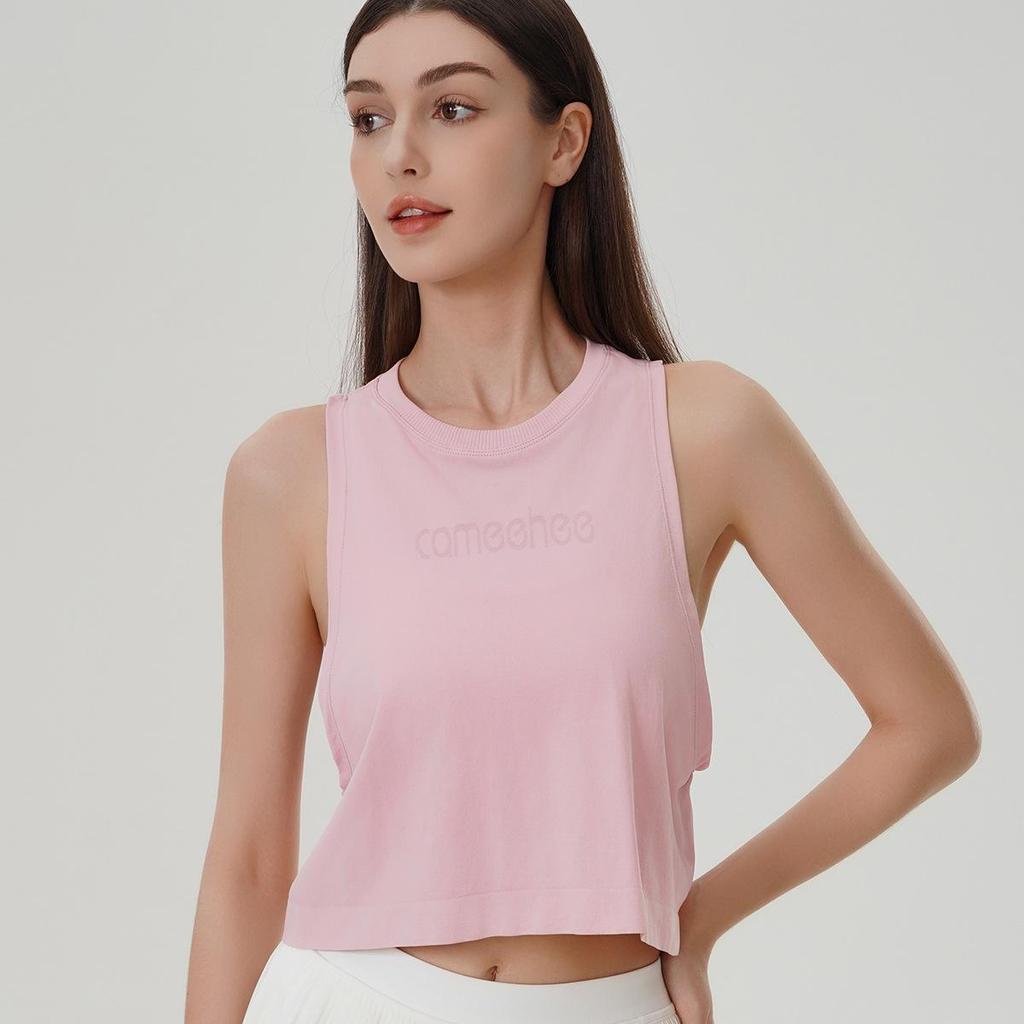2025 Lulu Women's Quick-Dry Seamless Yoga Tank Top - Short, Sporty, and Stylish