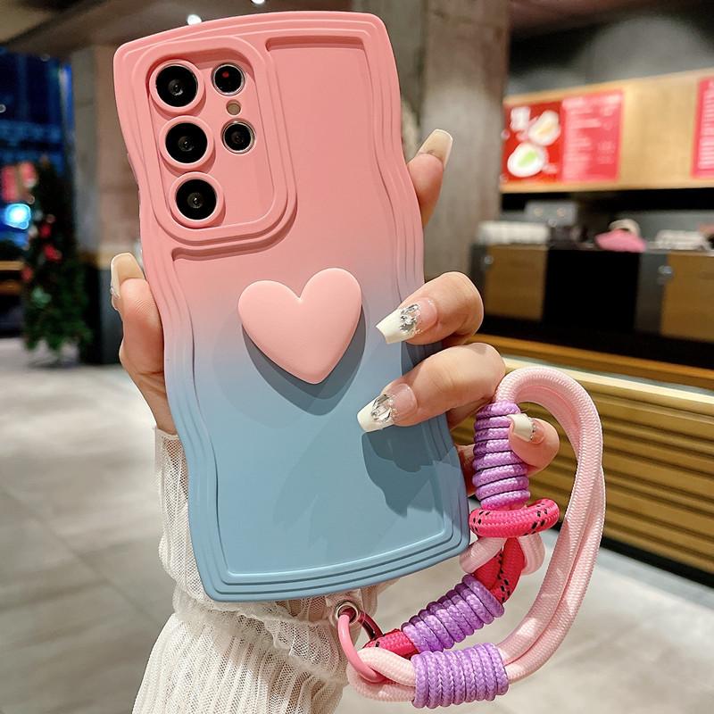 Applicable to Samsung S25ultra mobile phone case a73 love s23 lanyard A54 sense S23fe liquid s22a34