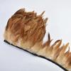 1Meters Natural Chicken Pheasant Feathers Fringe Trims Ribbon Decor Feather Trim Rooster Feather for Crafts Ribbon Skirt Dress