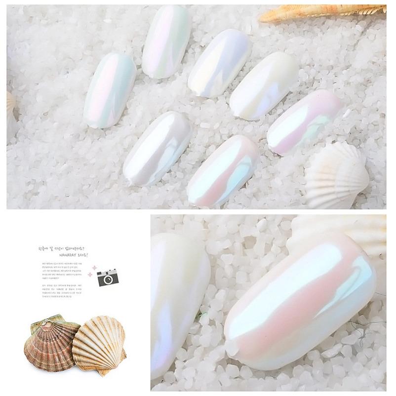 Mermaid Powder Nail Art Glitter Shimmer Mirror Pigment Aurora Pearl Dust Dip Chrome Nails Manicure DIY Set Decoration