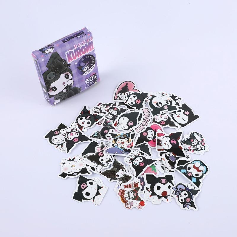 2026 NEW 60Pcs Hello Kitty Kuromi Cinnamoroll Pochacco Stickers for Kids Girls DIY Laptop Phone Diary Cute Cartoon SanrioSticker