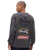 AVIREX A.A.R.C EMBROIDERY L/S T-SHIRT charcoal