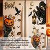Waterproof PVC Wall Decals 6Pcs Halloween Window Stickers, Ghost Pumpkin Grim Reaper Decals, Removable Static Clings Self-Adhesive Glass Door