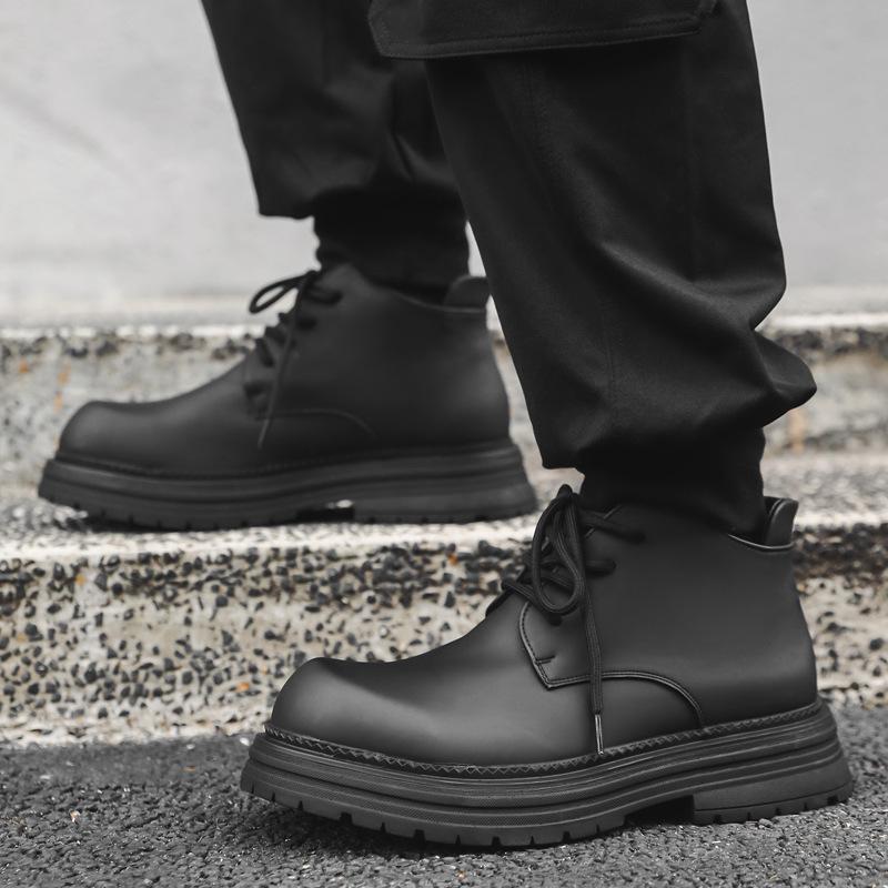 2024 new men's Martin boots wear-resistant soft sole lightweight men's tooling boots heightening autumn and winter boots 23008-J