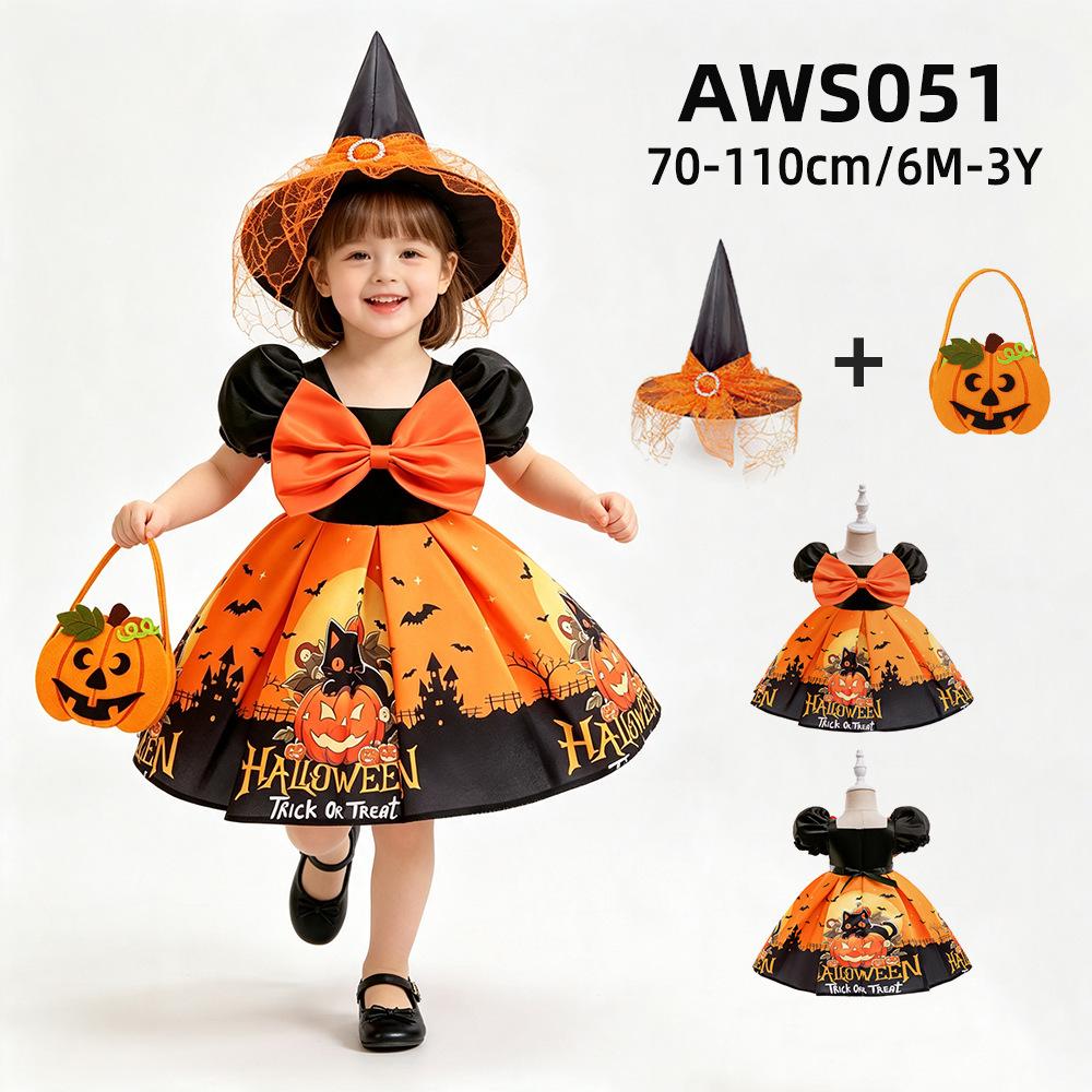 Satijnen Prinsessenjurken Collectie voor Kinderen, Halloween Meisjes Rollenspel Formele Jurk