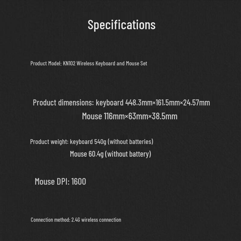 Lenovo KN102 Wireless Keyboard and Mouse Combo