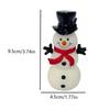 1/2Pcs Snowman Night Light with Top Hat Christmas Snowman Ornament PVC Xmas Snowman Lamp For Outdoor Garden Party Decor Gifts