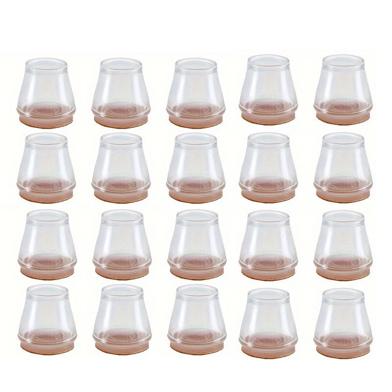 6/10/12 Clear Silicone Table & Chair Leg Covers - Silent, Wear-Resistant, Anti-Slip Pads